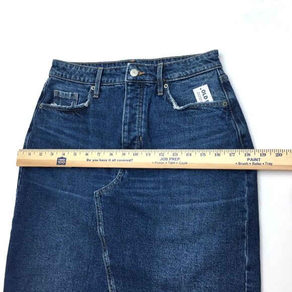 NEW Old Navy Women's Denim Jean Skirt Distressed Button Fly Frayed Hem size 4 - Picture 5 of 9